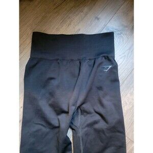 Gymshark Seamless Leggings Black Spell Out High Rise Size Small